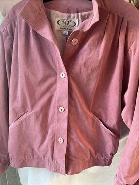 M K ACTIVE Rose Pink Button-Front Women's Jacket